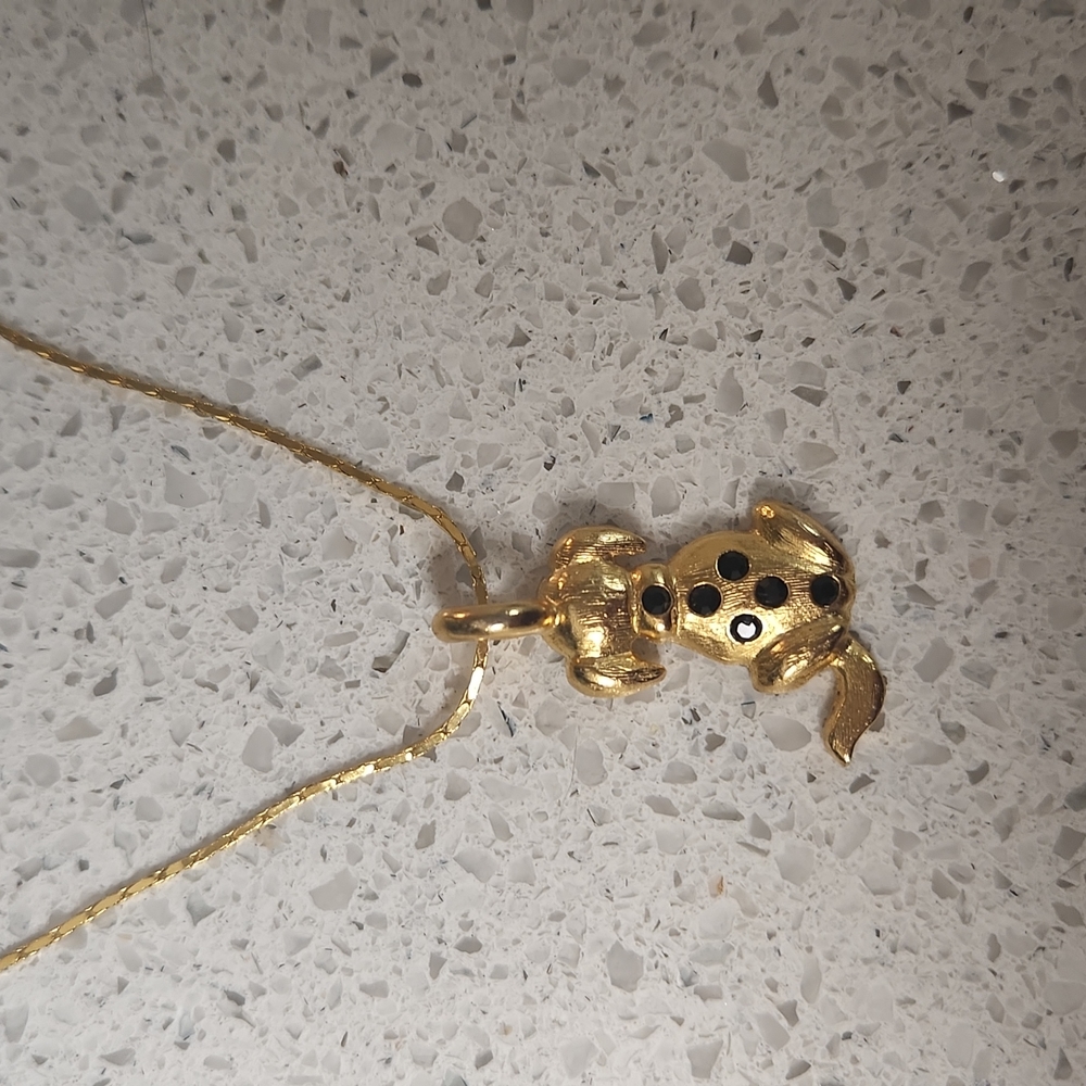 Gold Dog Necklace